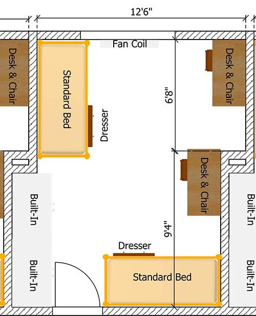 erickson typical room layout