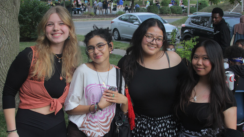 Students at the Culture Houses Block Party