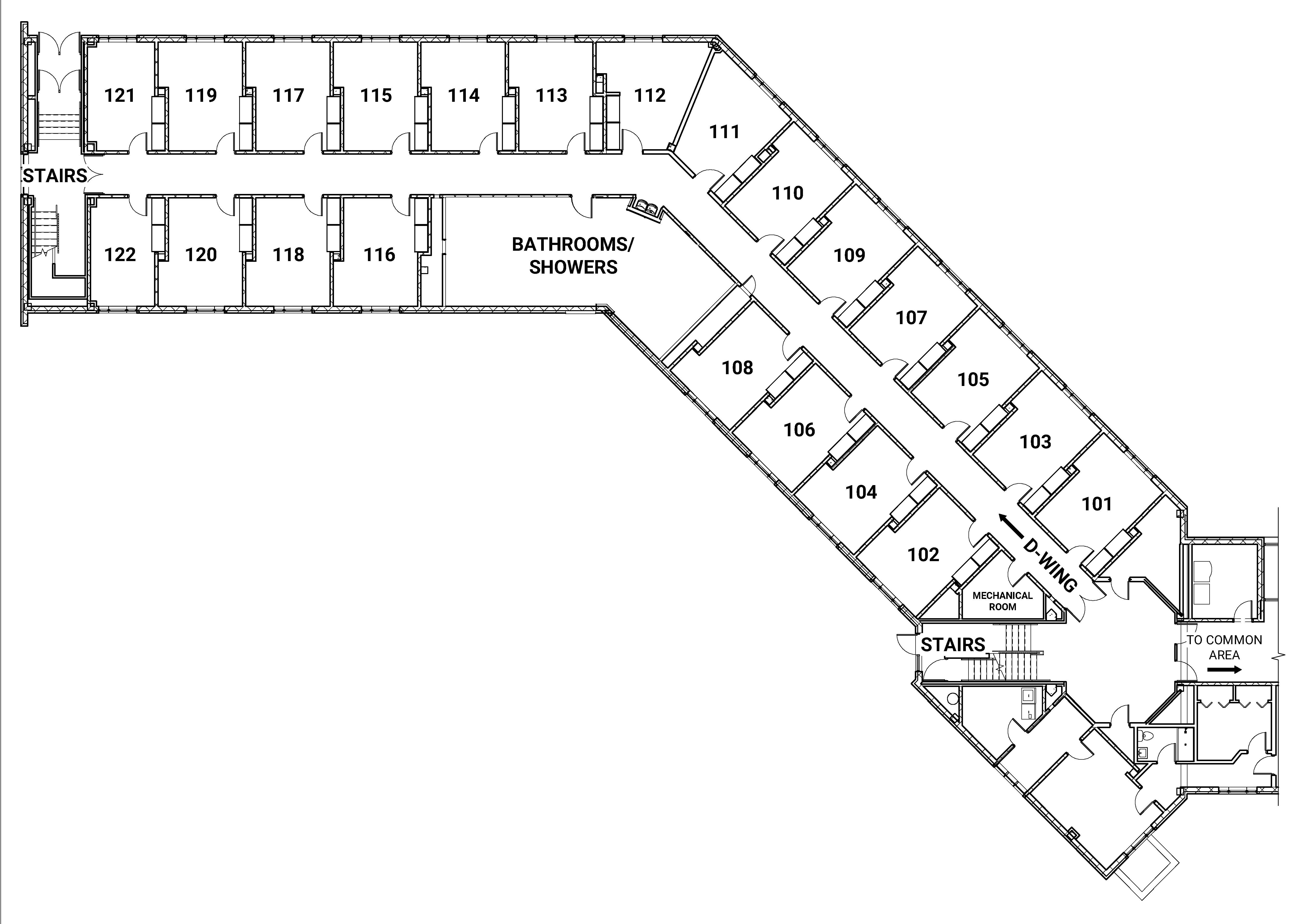 Erickson D wing, first floor
