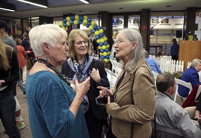 the Rev. Barbara Lundblad ’66, Diane Gustafson ’66 Hill and Janet Ahlstrom ’66 Moline in Rock Island