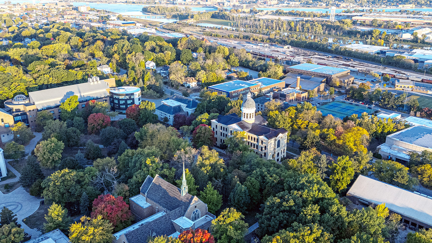 A bird's-eye view of campus