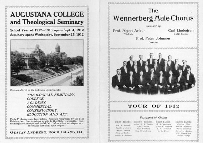Wennerberg Chorus 1912 tour program.
