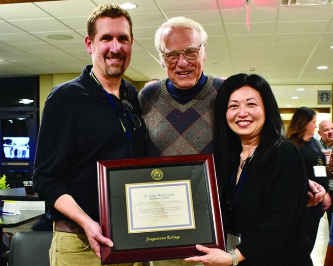 Matt Johnson '91, Dr. Norm Moline '64, and Izumi "Zoom" Yoshida '92