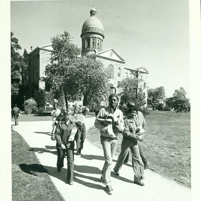 Students on campus
