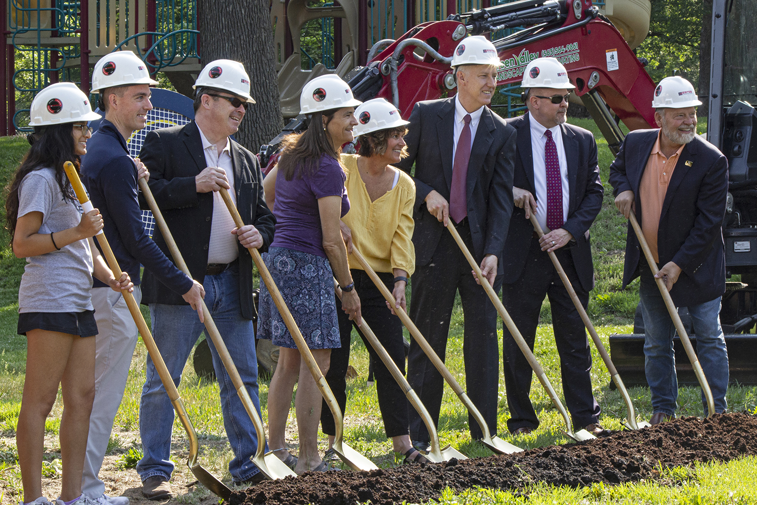 A photo of the ground breaking