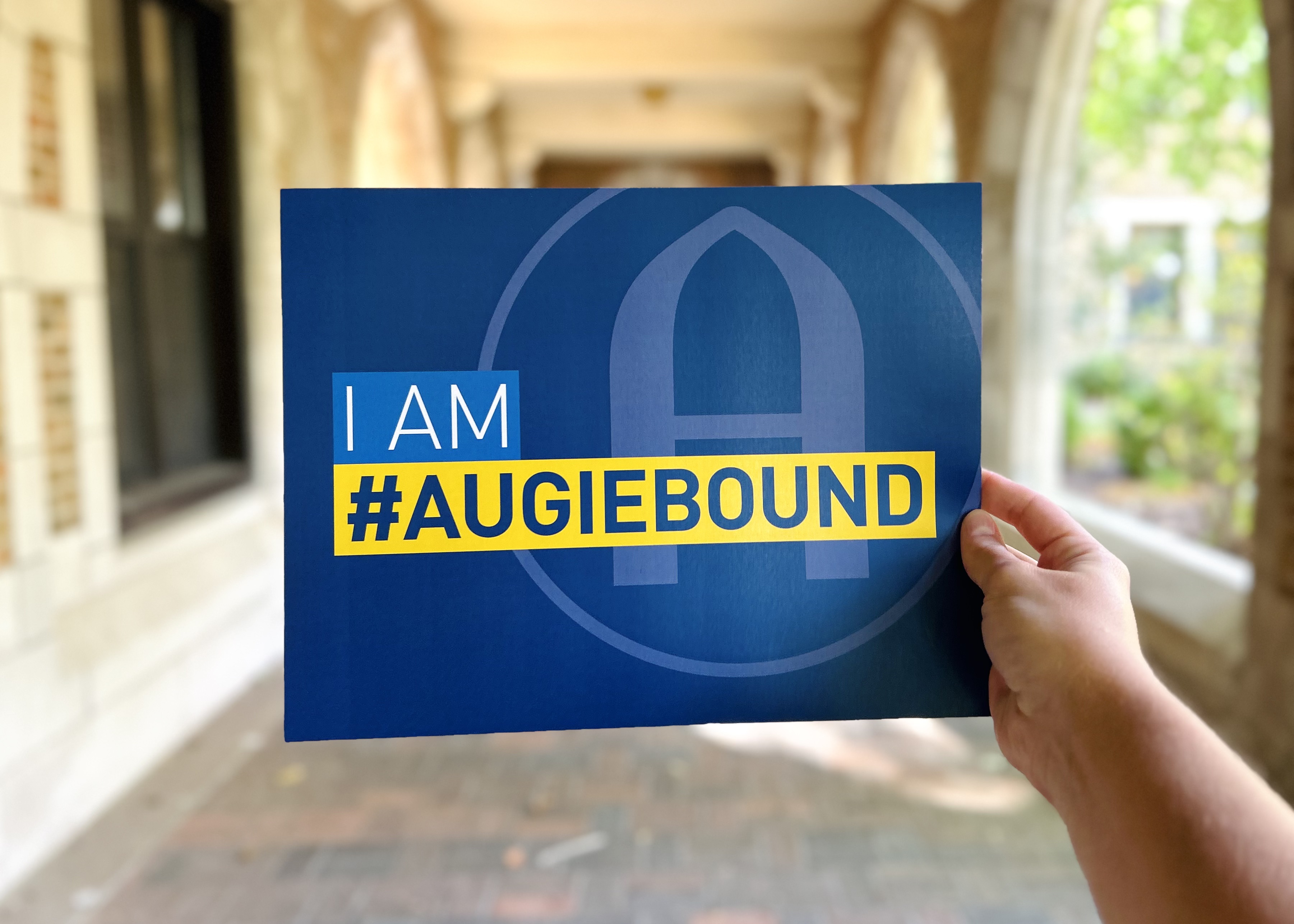 Paper that says 'I Am #AugieBound