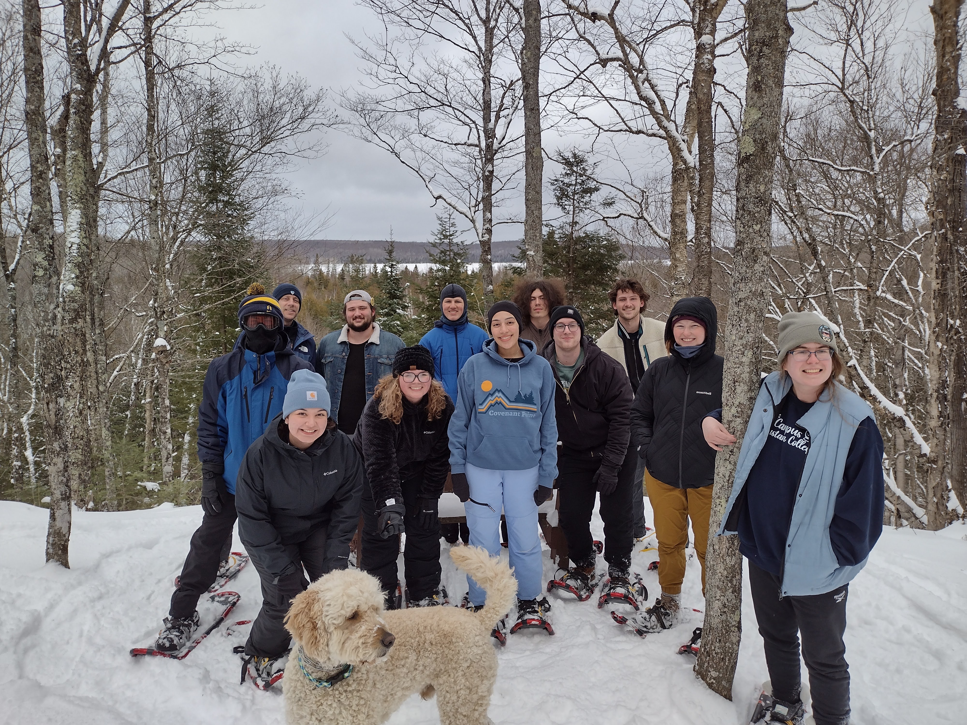 Photo of students in the snow