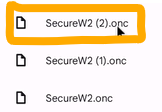 Step 9: Choose the newest SecureW2.onc file that has been downloaded (may be SecureW2.onc, SecureW2(1).onc, ...) and click "Open."