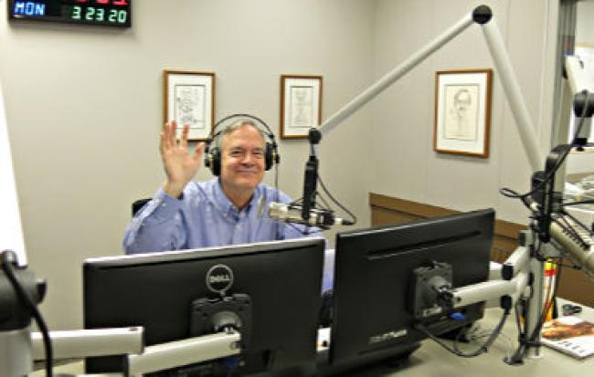 Herb in the radio studio