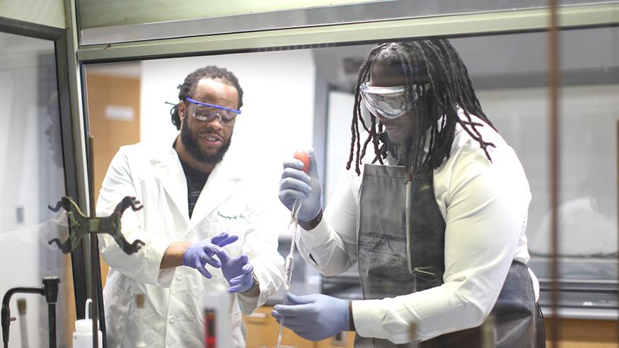 Zion Williams in the lab