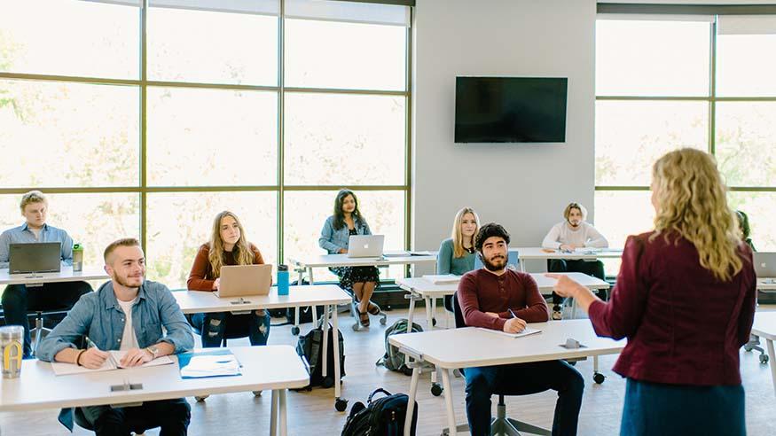 A class in Hanson Hall